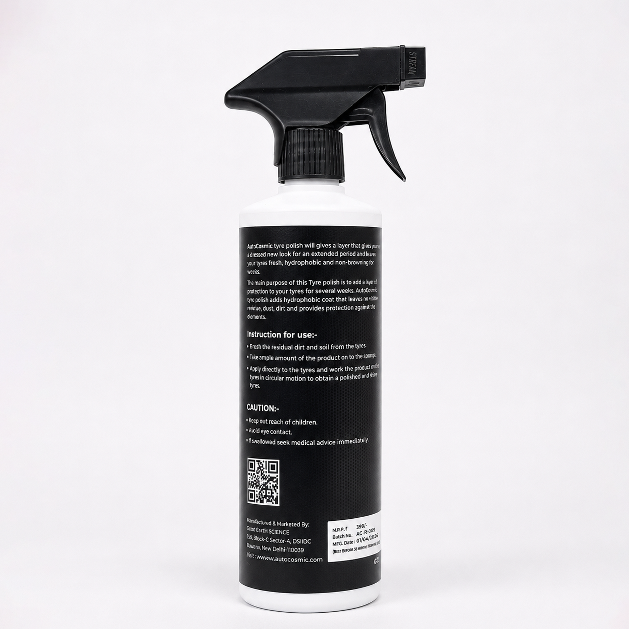 Autocosmic Tyre Polish – Deep Black Shine & Long-Lasting Protection